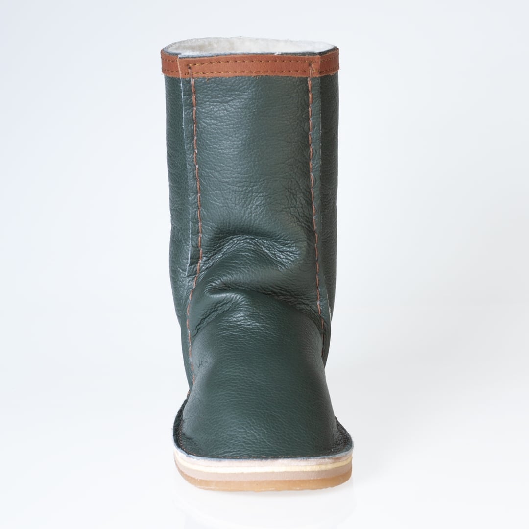Full Leather Sheepskin Boots - Forest (Limited Edition) - Image 2