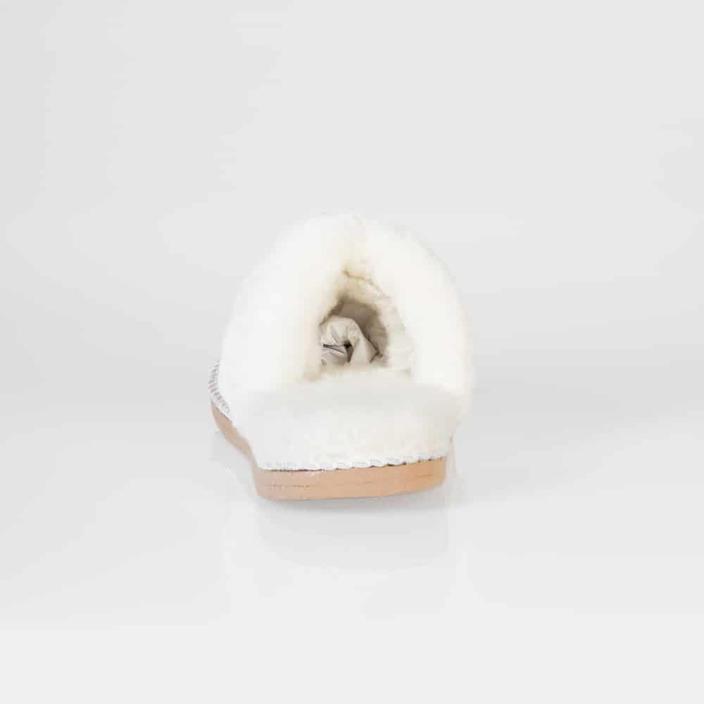 In-Step Mink Pink Sheepskin Slippers, handcrafted with sheepskin lining and leather for cosy, unisex indoor warmth.